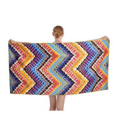 30" x 60" Sublimated Sand Proof Microfiber 200 GSM Beach Towel